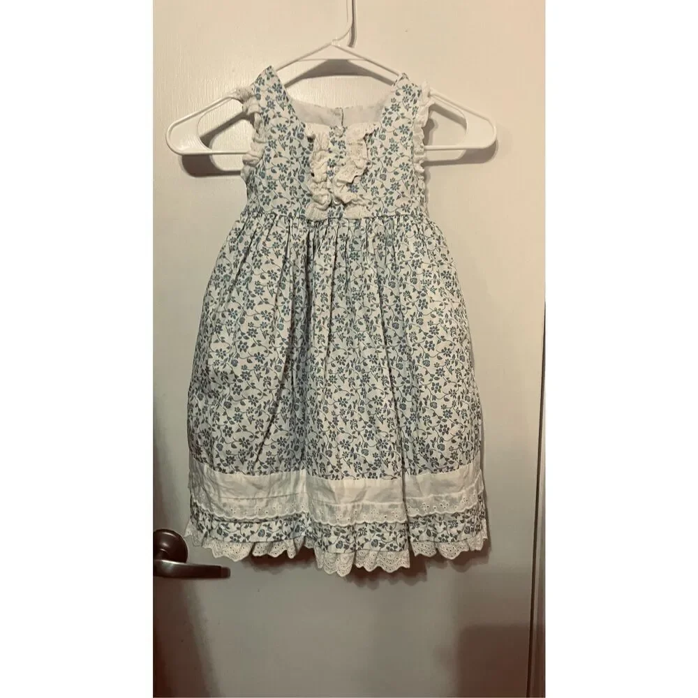 Laura Ashley Floral Layer Dress Girls Toddler Size 3T (B)